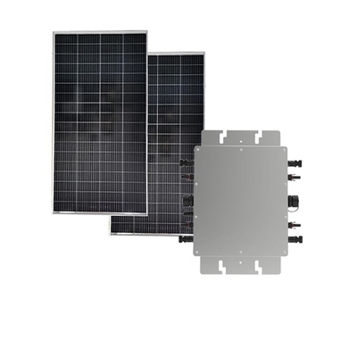 Self Cooling Micro Inverter Solar Panel Silver Waterproof Grid Tie Inverter 2000 Watt