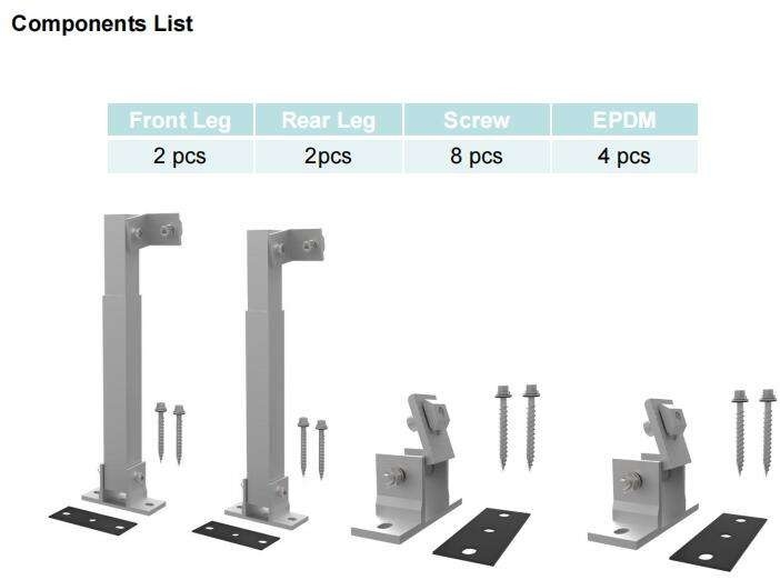 EMC Stainless Steel Solar Panel Mounts Hook Brackets VSL 4 Energy System